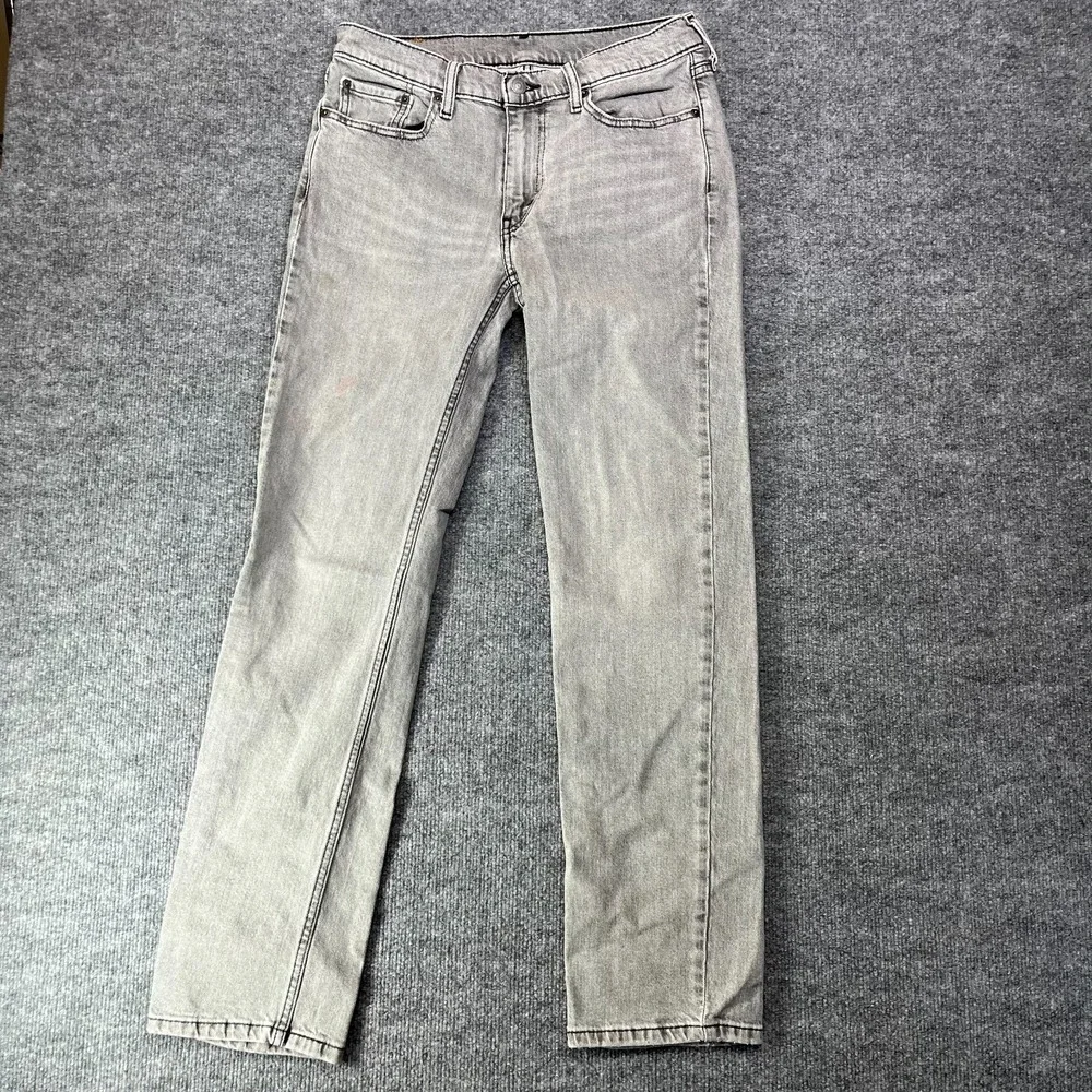 Levi's 514 Straight Jeans Men Gray Denim Stretch Pockets Classic Zip Fly - 31X31